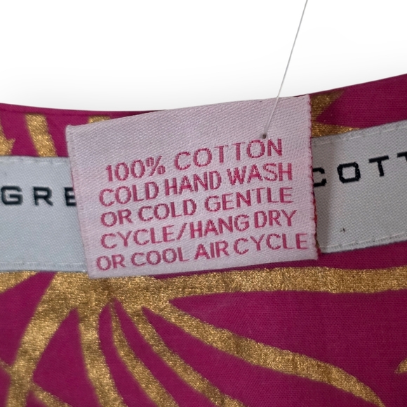 NWT Gretchen Scott Designs Women's Pink Metallic Starburst Cotton Dress Small - Picture 4 of 8